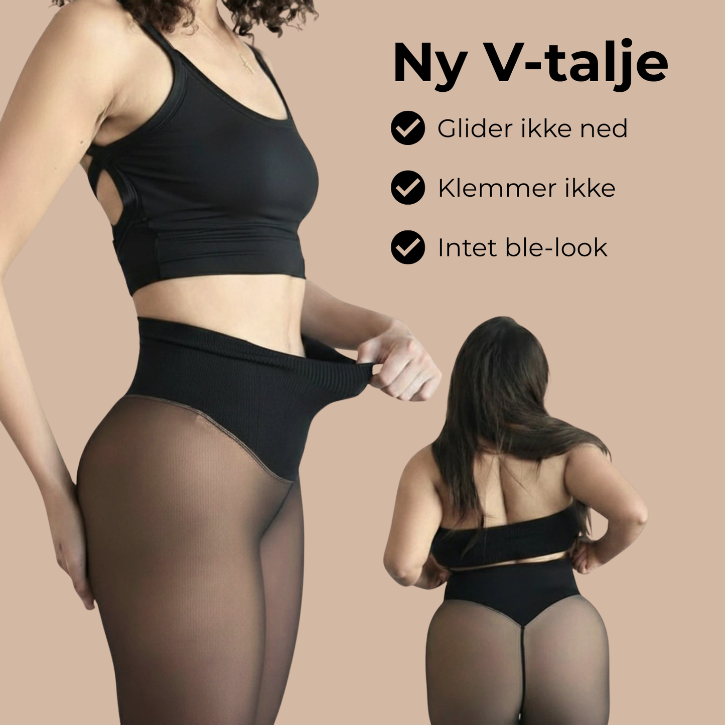 Freya Tights™ - Fleecelined shaping strømpebukser til vinter